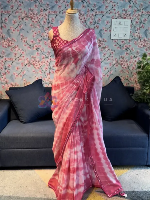 Tie-and-dye Saree