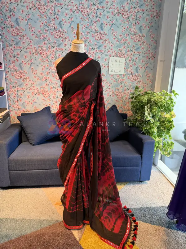 Tie-and-dye Saree