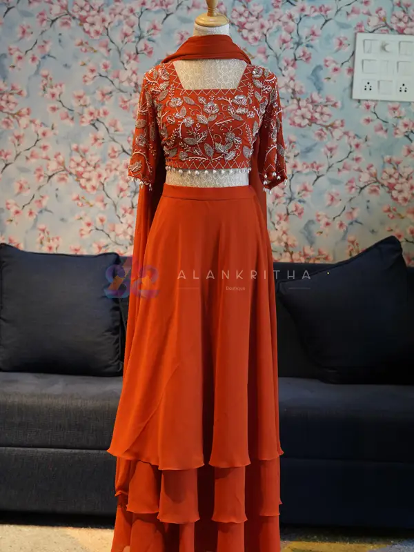 Hand-Embroidered Lehenga