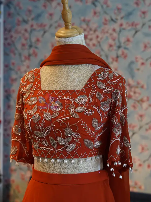 Hand-Embroidered Lehenga