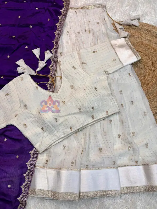 Pure Viscose Georgette Half Saree Ensemble