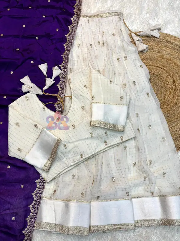 Pure Viscose Georgette Half Saree Ensemble