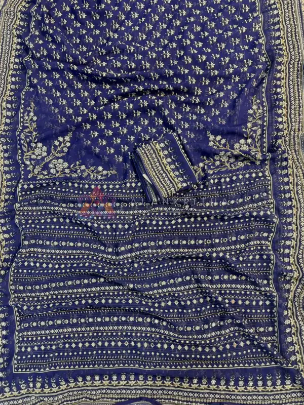Soft Georgette Saree with Real Mirror Work