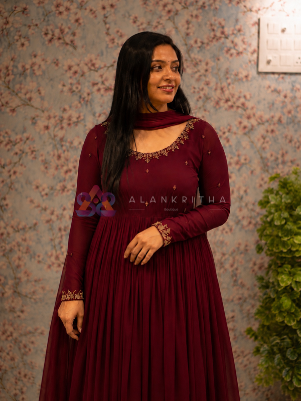 Flared Pleated Anarkali