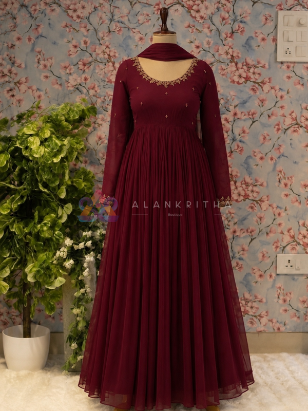 Flared Pleated Anarkali