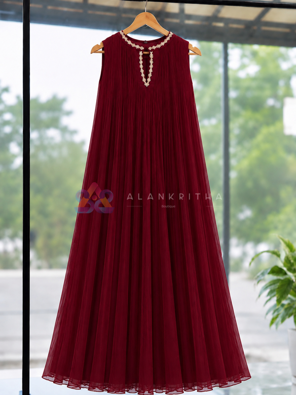 Pleated Anarkali Top