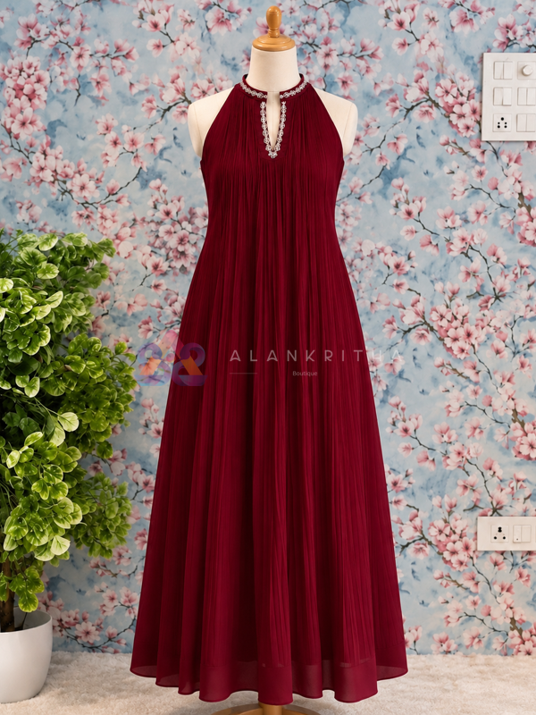 Halter neck Anarkali