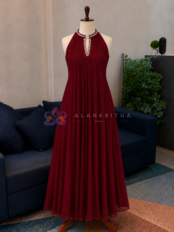 Halter neck Anarkali