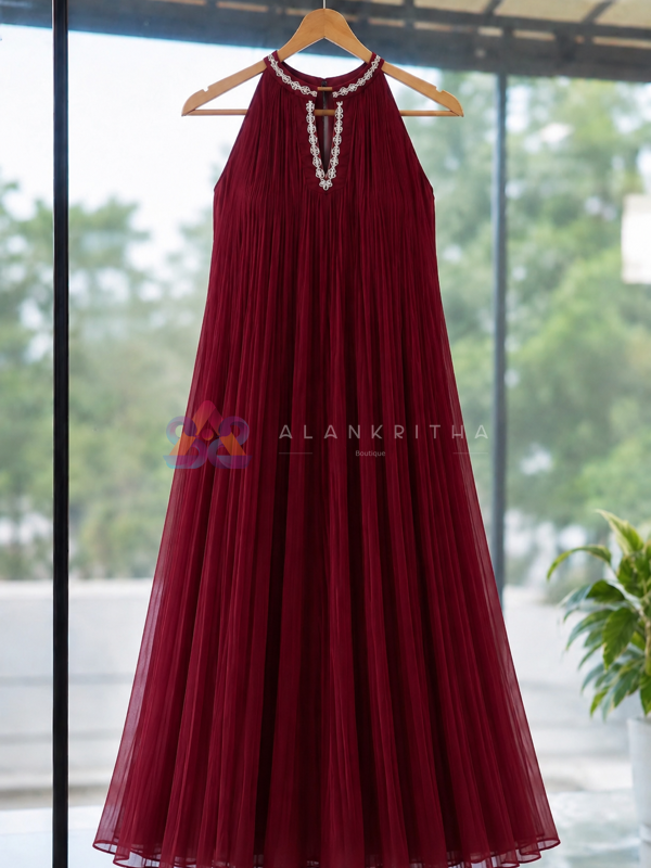 Halter neck Anarkali