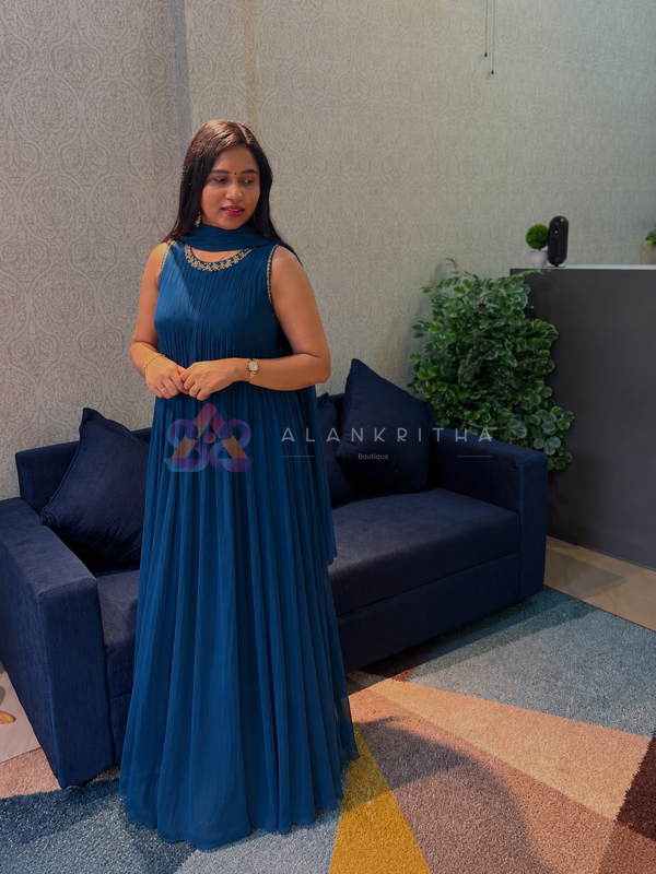 Pleated Georgette Anarkali