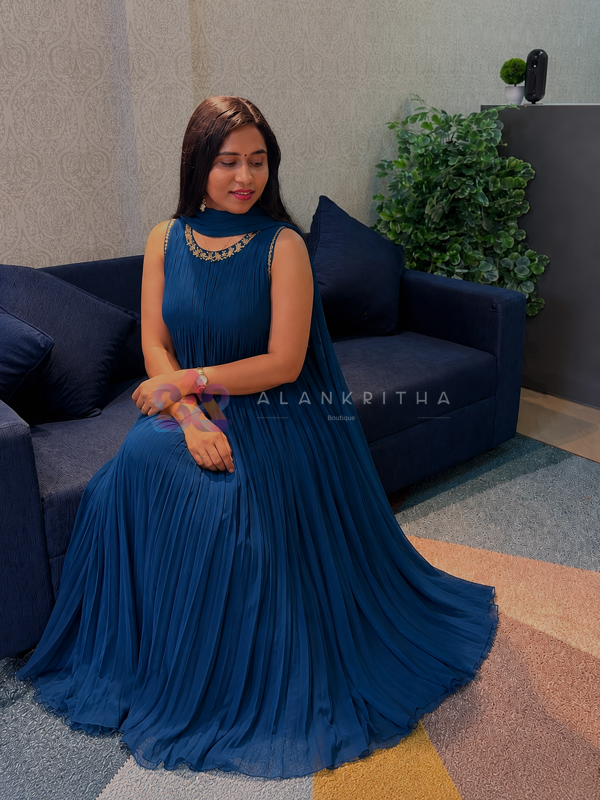 Pleated Georgette Anarkali