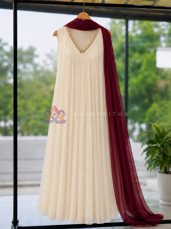 Onam Aura Pleated Anarkali