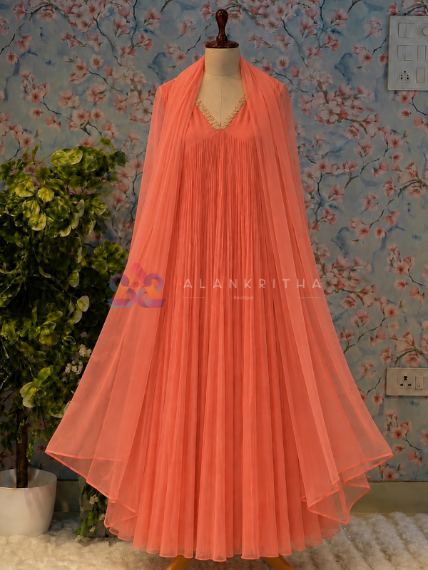Sunset Bloom Anarkali