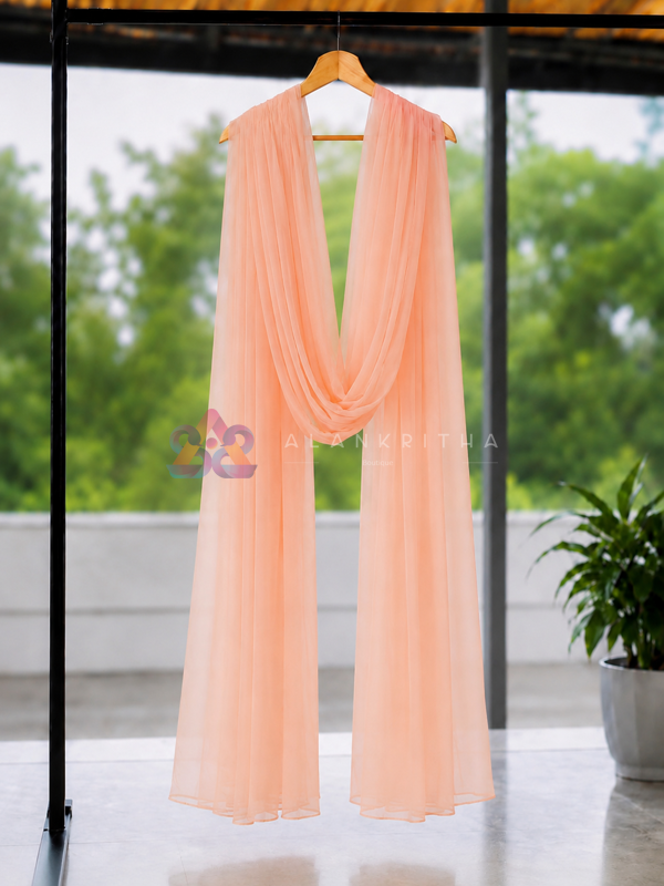 Peach Blossom Dupatta