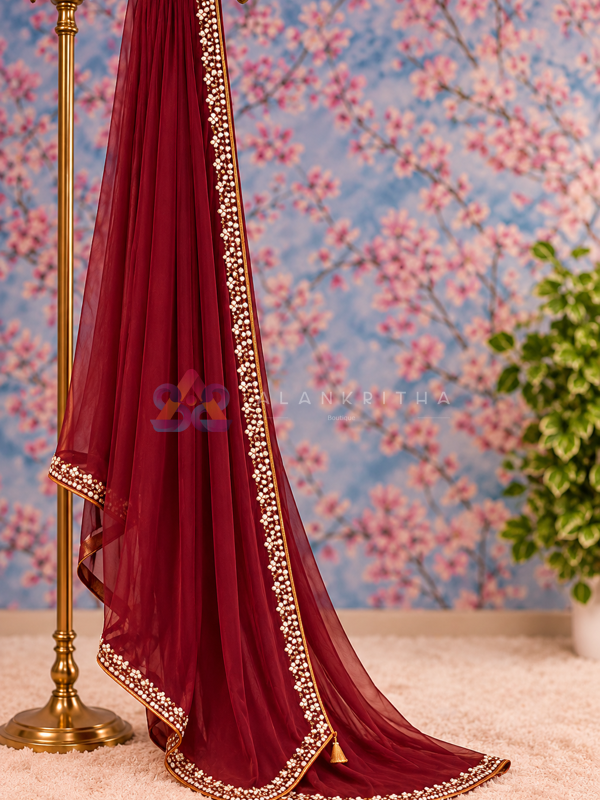Midnight Glamour Designer Dupatta