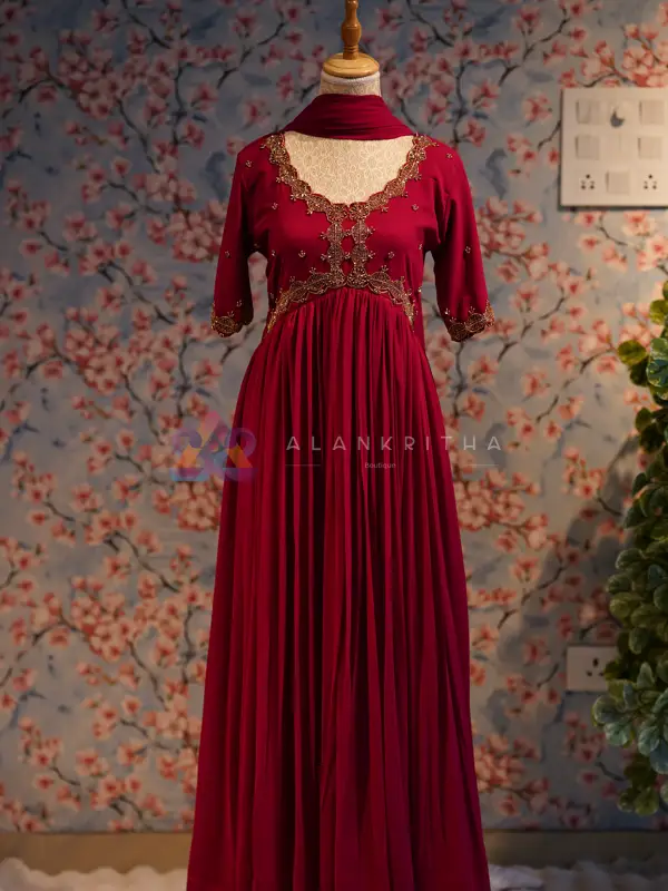 Alia-Cut Anarkali with Dupatta