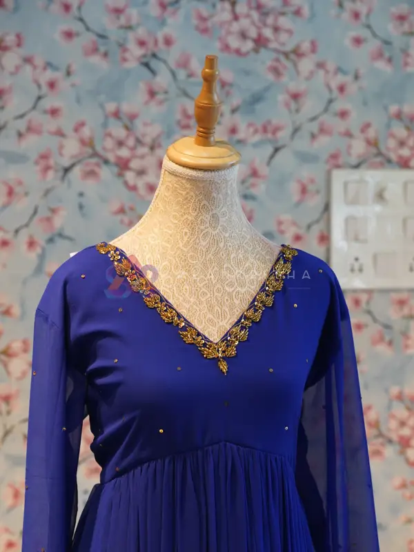  Royal Blue Aliacut Skirt