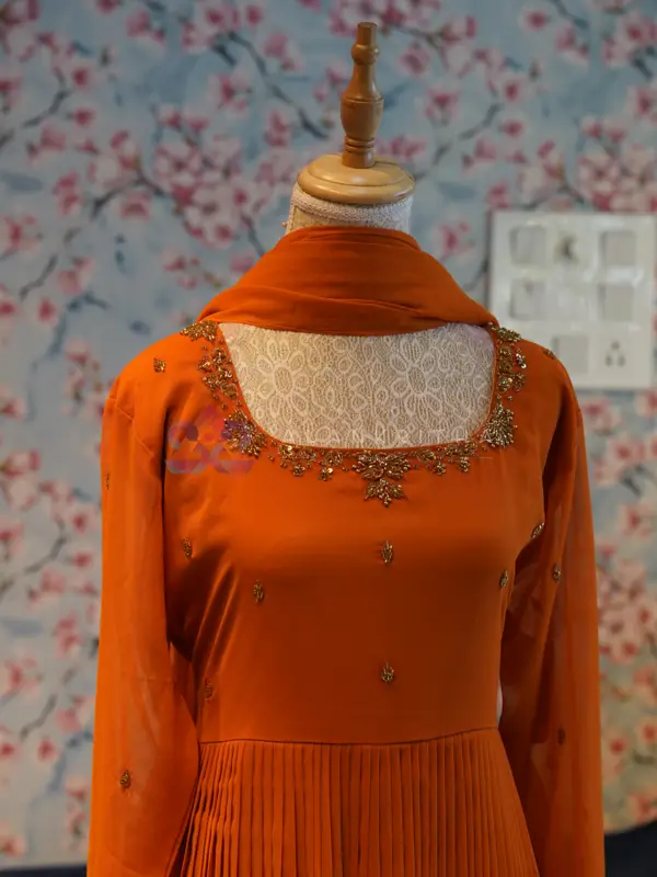 Rust Orange Anarkali