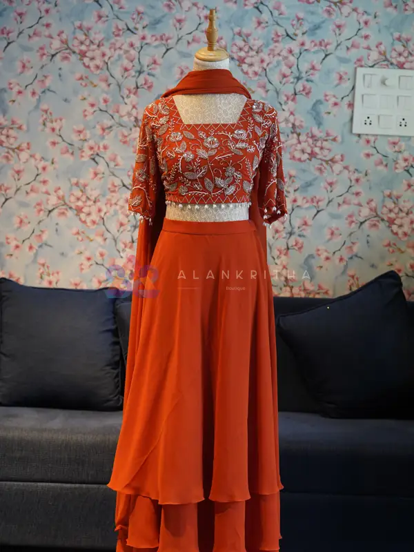 Hand-Embroidered Lehenga