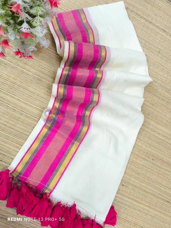 Aavani Pure Mul Cotton Festive Saree