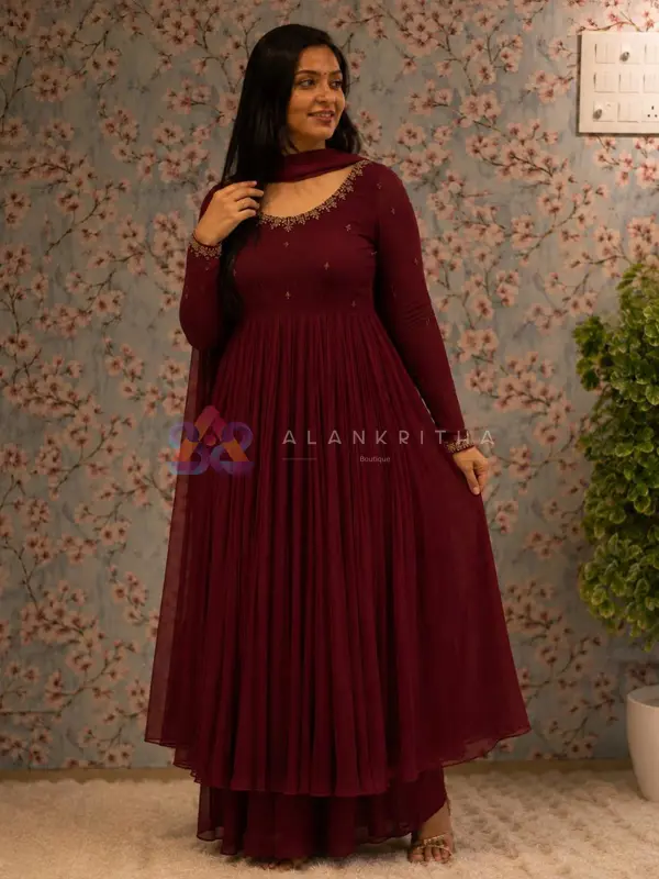 Flared Pleated Anarkali
