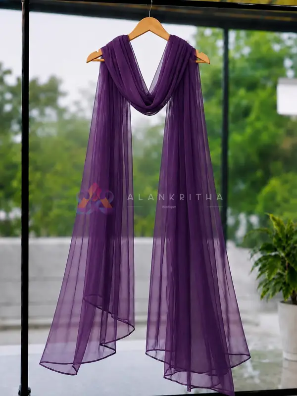 Violet Net Dupatta