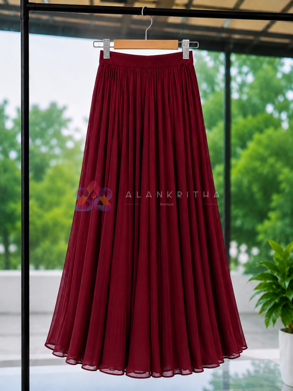 Royal Maroon Skirt
