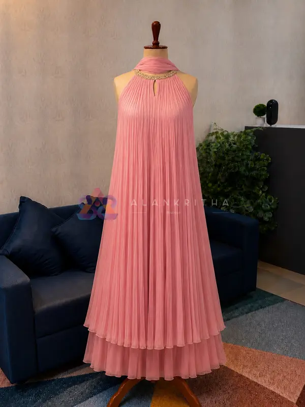 Aurelia Pleated Gown