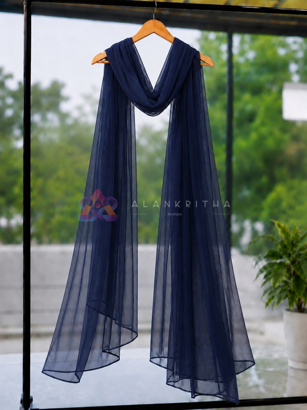 Navy Blue Dupatta