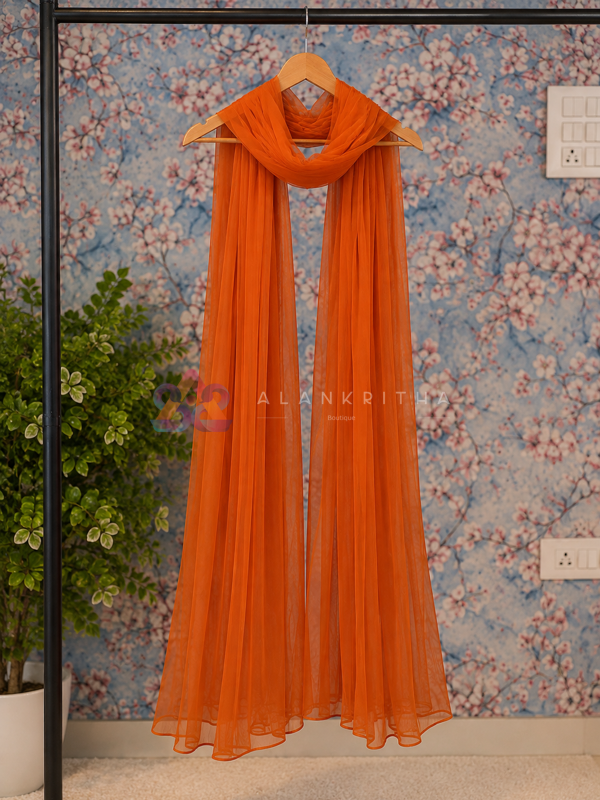 Rust Orange Dupatta 