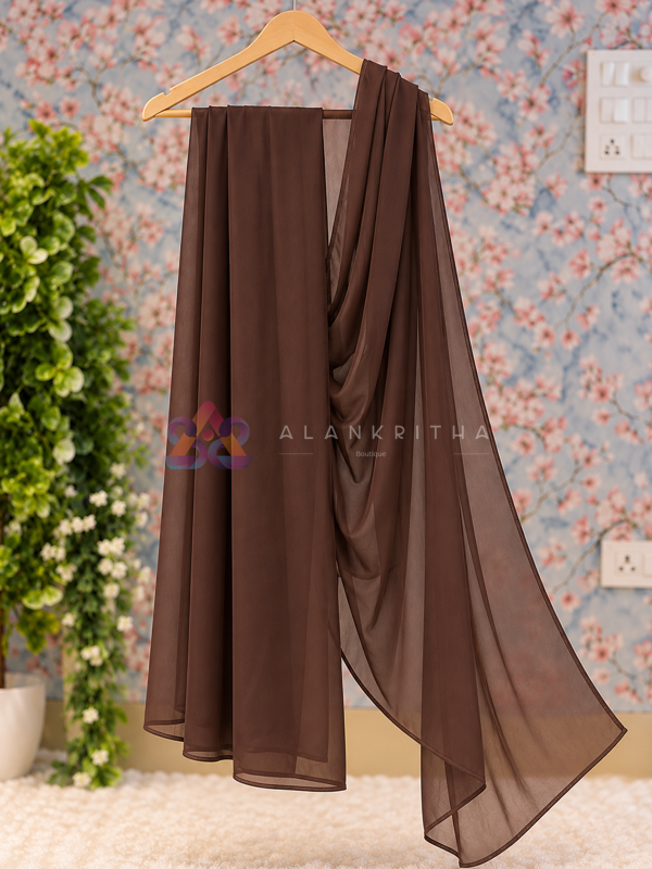 Coffee Brown Dupatta
