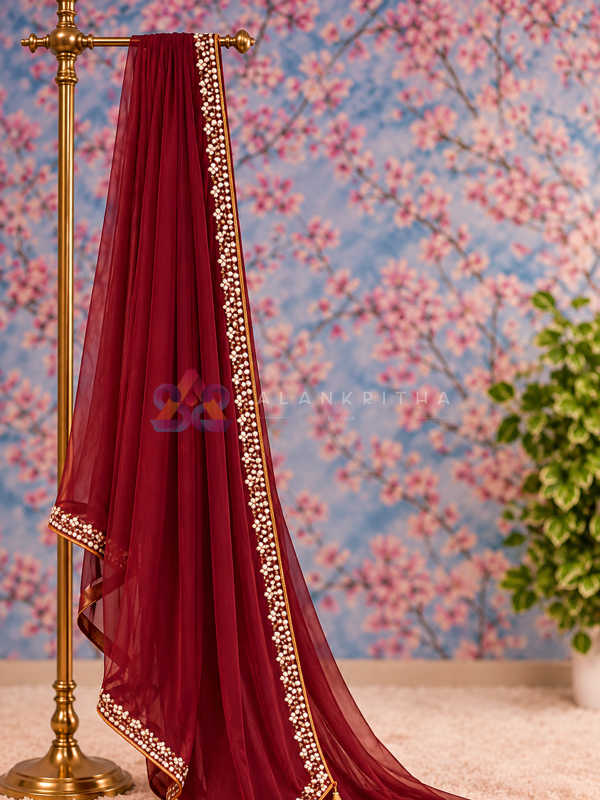 Midnight Glamour Designer Dupatta