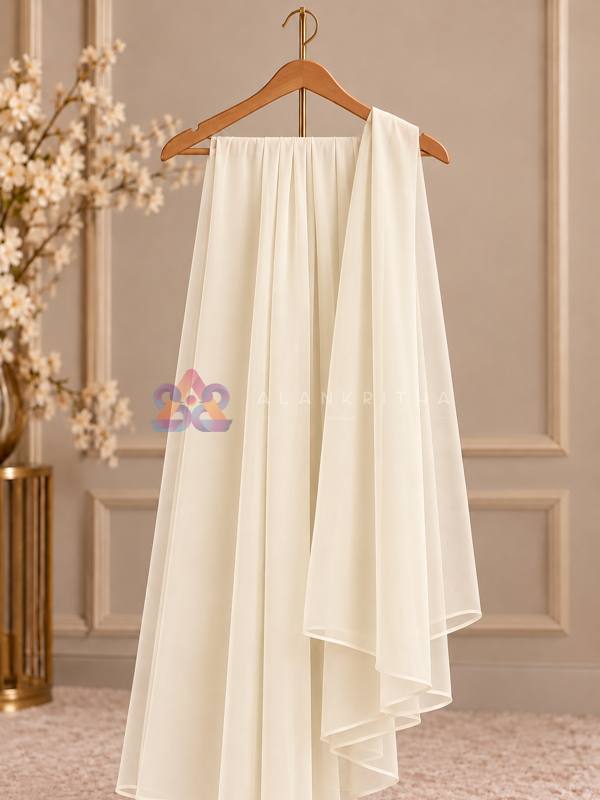 Ruby Noel Off White Dupatta