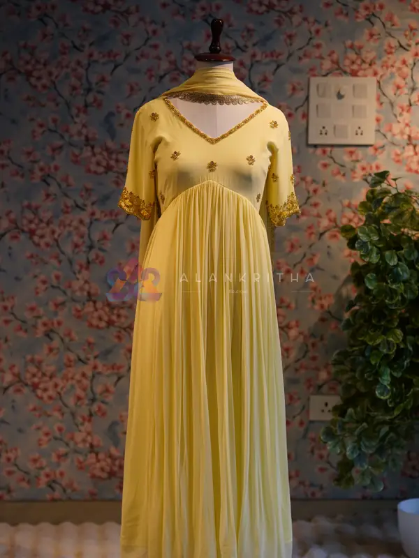 Alia-Cut Anarkali with Dupatta